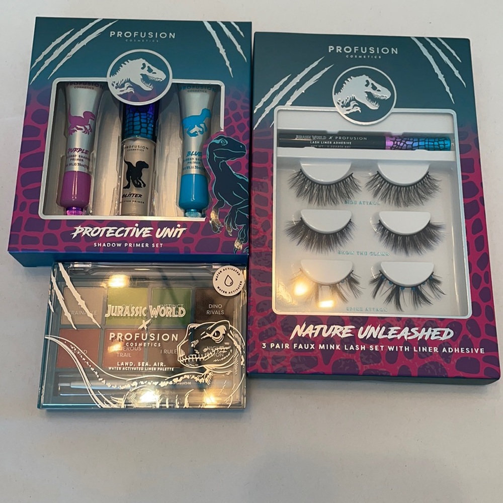 Profusion x Jurassic World eye primer, shadow, and lash bundle